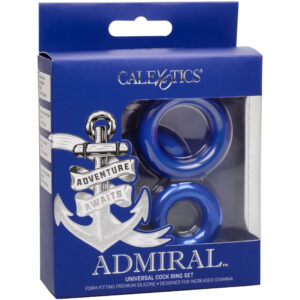 Calexotics-Admiral Set Inele Peniene Albastru-Silicon, Waterproof 8 Calexotics-Admiral Set Inele Peniene Albastru-Silicon, Waterproof - imagine 4