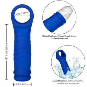 Calexotics-Admiral Wave Manson Penis din Silicon Lichid, Albastru - imagine 4