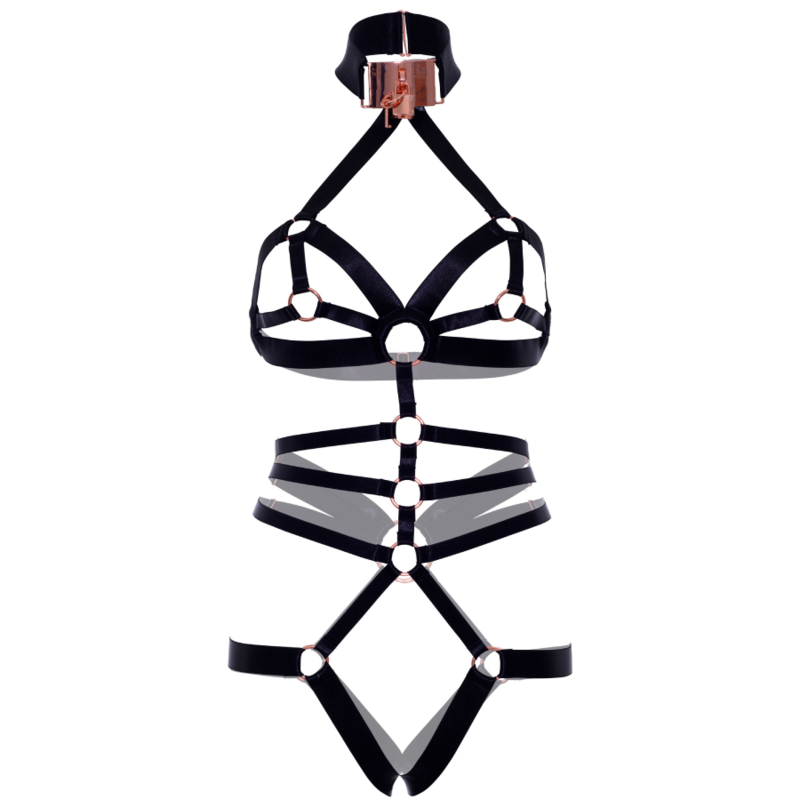 Leg Avenue Kink-Ham Elastic Deschis la Zona Intimă-Metal · Lenjerie Sexy Femei (imaginea 5)