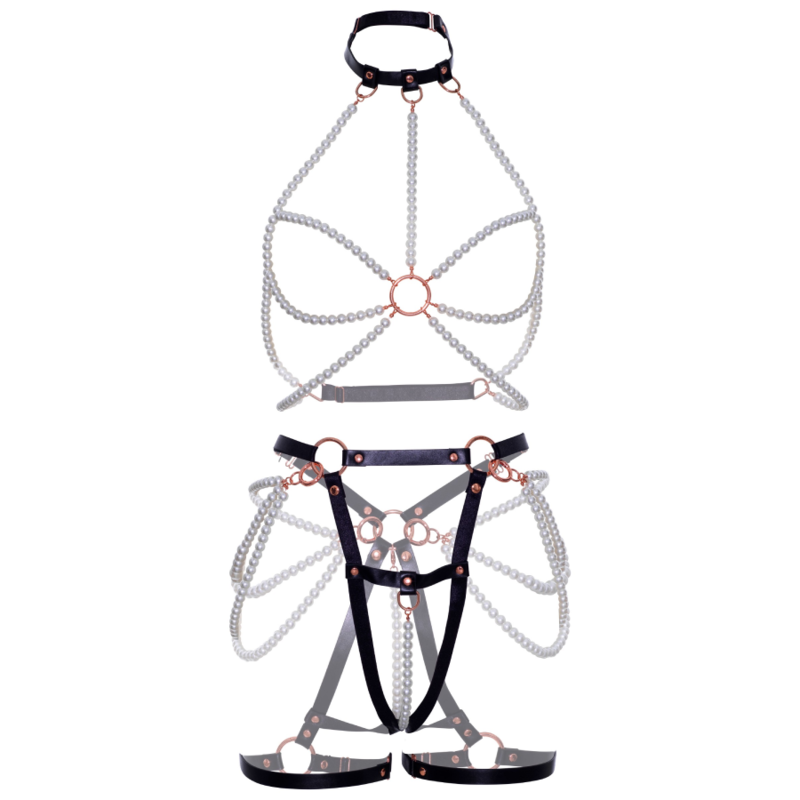 Leg Avenue-Harnas Halter cu Perle, S/M/L-Piele Ecologica 7 img 167756 5910e0c04d93807a31336c5c851e1780 1