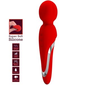 High Tech-Walter Vibrator Wand Roșu-Silicon, 7 Trepte, USB 16 High Tech-Walter Vibrator Wand Roșu-Silicon, 7 Trepte, USB - imagine 7