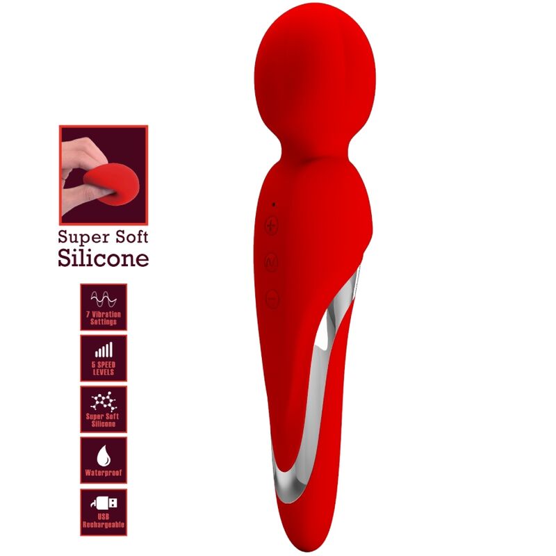 High Tech-Walter Vibrator Wand Roșu-Silicon, 7 Trepte, USB 7 img 169791 cf35b0ba8924c2d8e54c1e880eb9a7c6 1