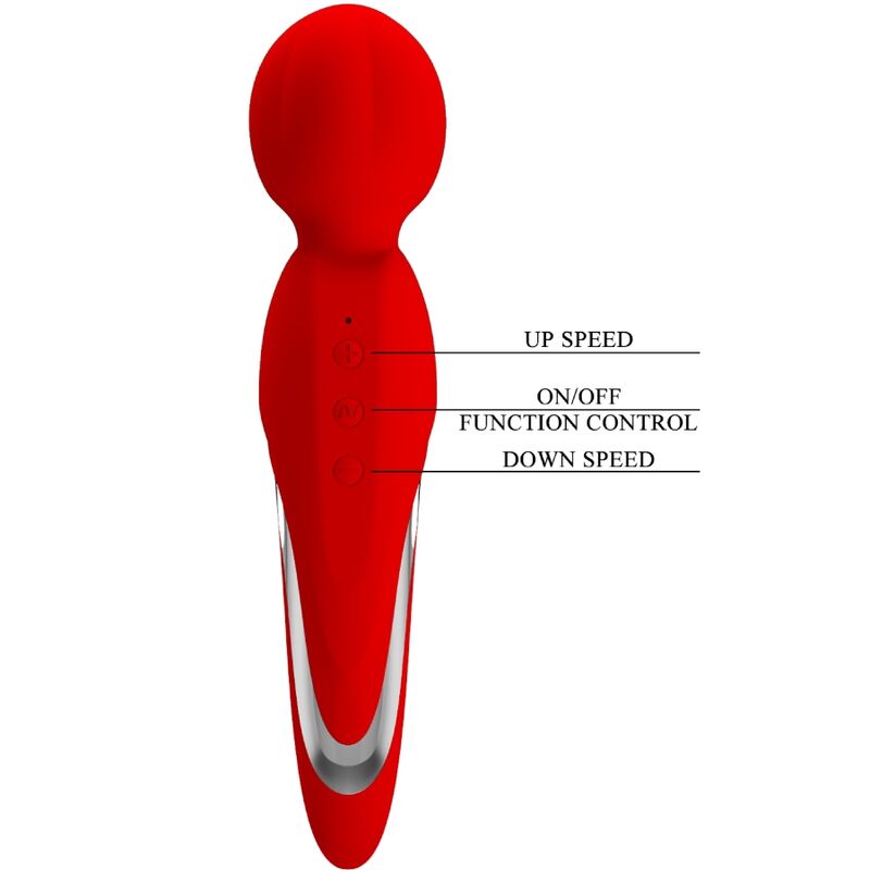High Tech-Walter Vibrator Wand Roșu-Silicon, 7 Trepte, USB 6 img 169792 3619801f770228b8c907c026943c5514 1