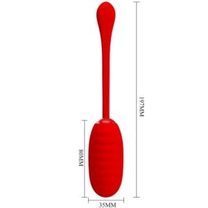 Fun Toys-Kirk Ou Vibrator Reîncărcabil Roșu-Silicon, 12 Trepte 15 Fun Toys-Kirk Ou Vibrator Reîncărcabil Roșu-Silicon, 12 Trepte - imagine 6