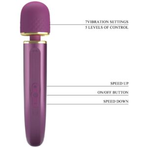 High Tech-Masajer 7 Moduri de Vibrație Mov-Silicon, 7 Trepte — PRETTY LOVE · Vibratoare (imaginea 9)