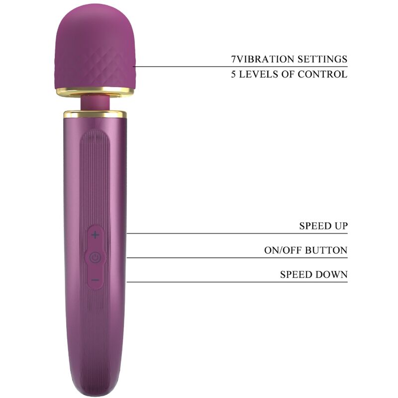 High Tech-Masajer 7 Moduri de Vibrație Mov-Silicon, 7 Trepte — PRETTY LOVE · Vibratoare (imaginea 9)