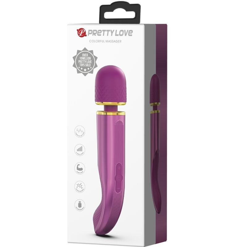 High Tech-Masajer 7 Moduri de Vibrație Mov-Silicon, 7 Trepte — PRETTY LOVE · Vibratoare (imaginea 3)