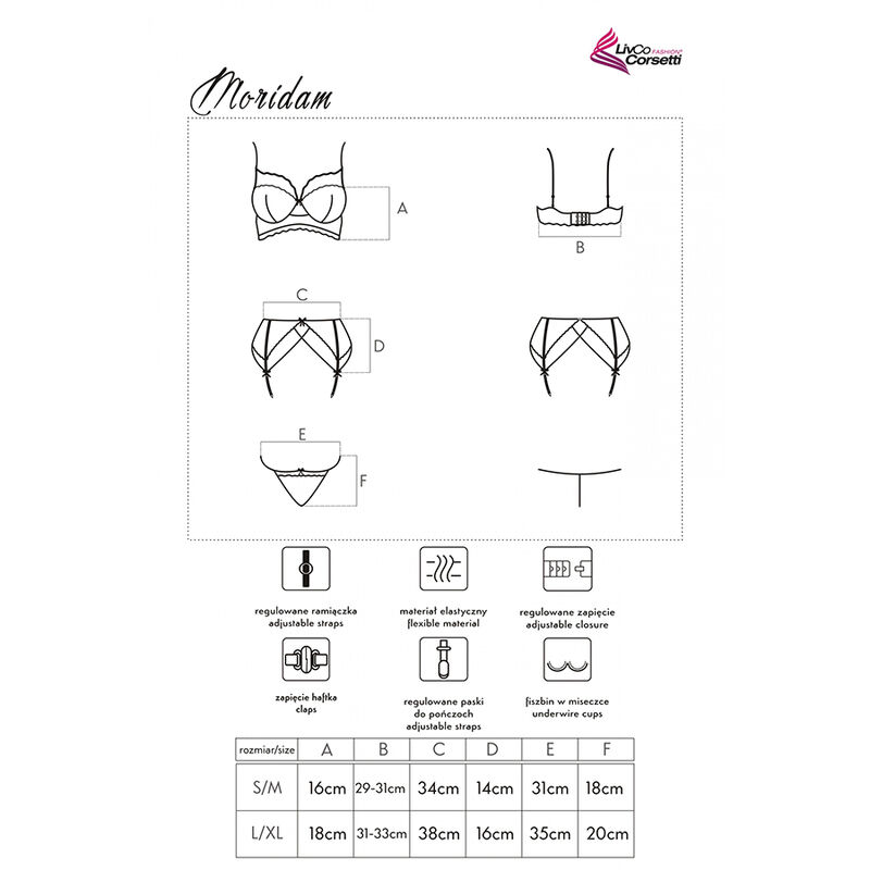 Livco Corsetti Fashion-Moridam LC-90552 Sutien + Portjartier + 2 Livco Corsetti Fashion-Moridam LC-90552 Sutien + Portjartier + · Lenjerie Spicy & Bodystocking (imaginea 3)