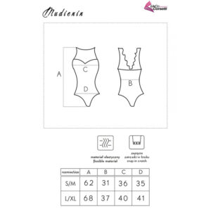 Livco Corsetti Fashion-Mudienin LC-90654 Body Negru, L/XL - imagine 5