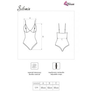 Livco Corsetti Sets-Silomin LC-1401 Body + Halat Negru One Size 10 Livco Corsetti Sets-Silomin LC-1401 Body + Halat Negru One Size - imagine 4