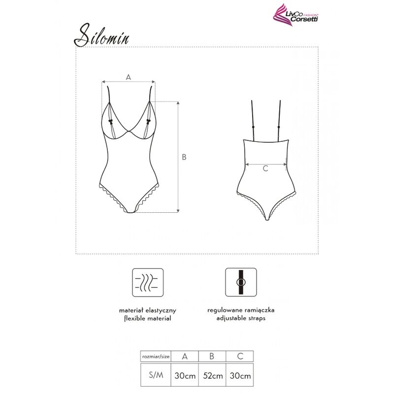 Livco Corsetti Sets-Silomin LC-1401 Body + Halat Negru One Size 4 img 171745 f81f283e7c591d5c4931cabdb07c3f81 1
