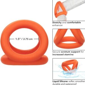 Calexotics-Alpha Tri-ring Portocaliu-Silicon, Waterproof 13 Calexotics-Alpha Tri-ring Portocaliu-Silicon, Waterproof - imagine 3