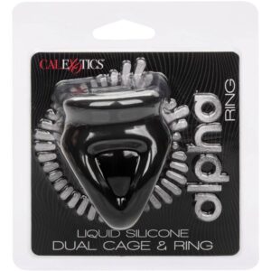 Calexotics-Alpha Inel Dublu cu Cușcă Negru-Silicon, Waterproof - imagine 10