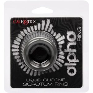 Calexotics-Alpha Scrotum Stretching Ring Negru-Silicon, Waterproof 16 Calexotics-Alpha Scrotum Stretching Ring Negru-Silicon, Waterproof - imagine 6