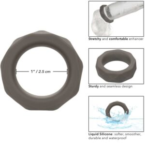 Calexotics-Alpha Prolong Inel Prismatic Gri-Silicon, Waterproof 11 Calexotics-Alpha Prolong Inel Prismatic Gri-Silicon, Waterproof - imagine 3