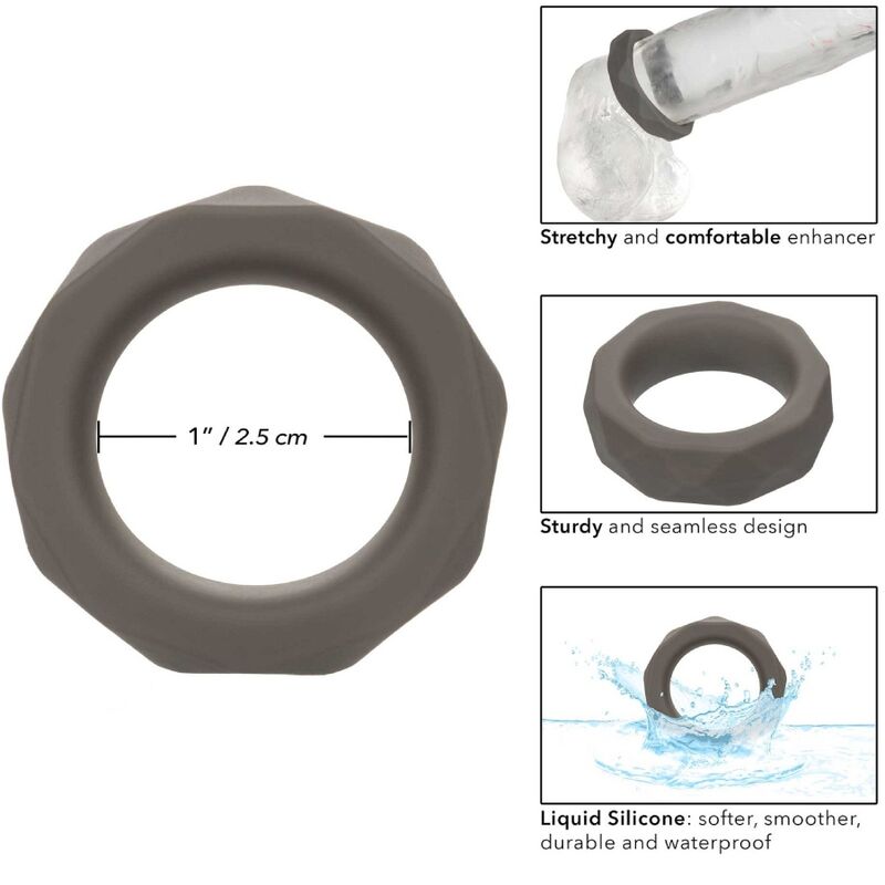 Calexotics-Alpha Prolong Inel Prismatic Gri-Silicon, Waterproof 3 img 172331 141f1db6cd57d01774d5742d4f15fed6 1