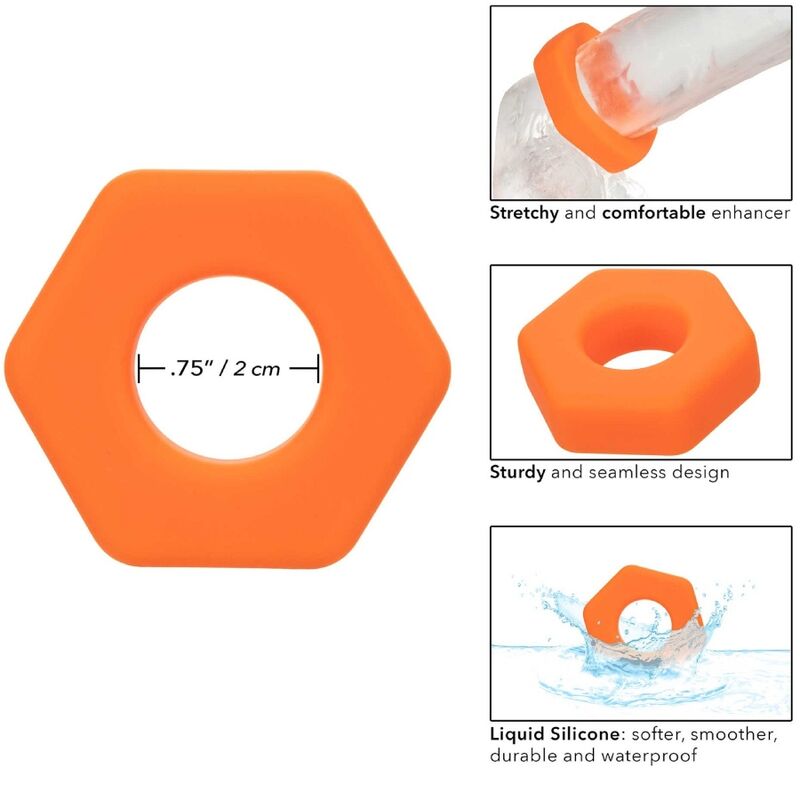 Calexotics-Alpha Prolong Inel Sexagon Portocaliu-Silicon · Inele & Mansoane Penis (imaginea 7)