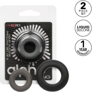 Calexotics-Alpha Prolong Set de 2 Inele Gri-Silicon, Waterproof 18 Calexotics-Alpha Prolong Set de 2 Inele Gri-Silicon, Waterproof - imagine 9