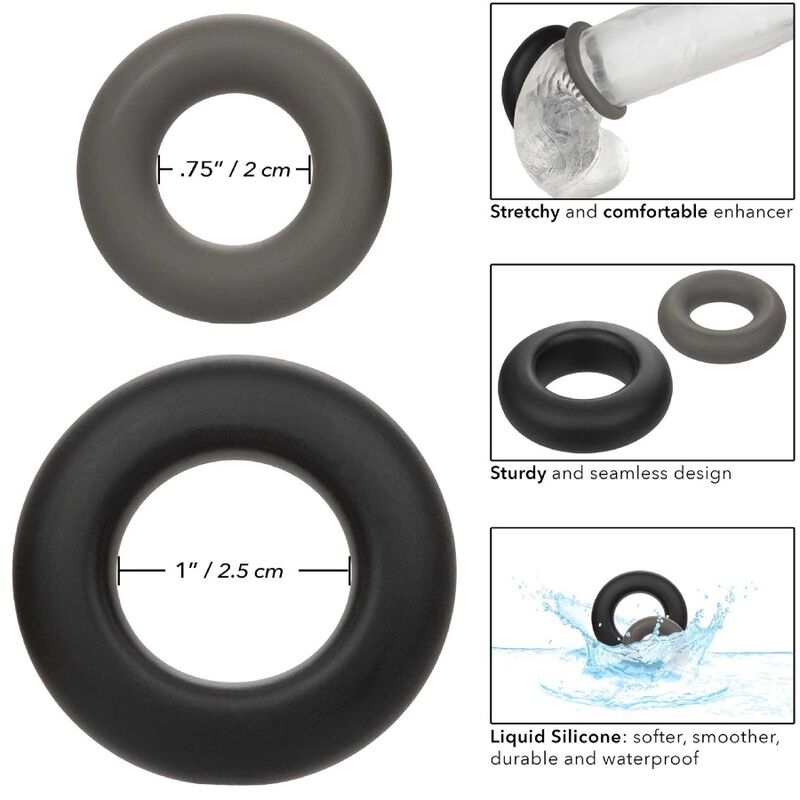 Calexotics-Alpha Prolong Set de 2 Inele Gri-Silicon, Waterproof 2 img 172597 6f5ade99a862c8bff85ccc8aaf613822 1
