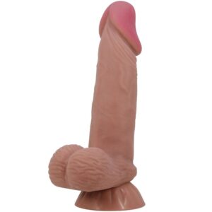 Dildos-Sliding Skin Series Dildo Realistic cu Piele Mobilă Maro - imagine 2
