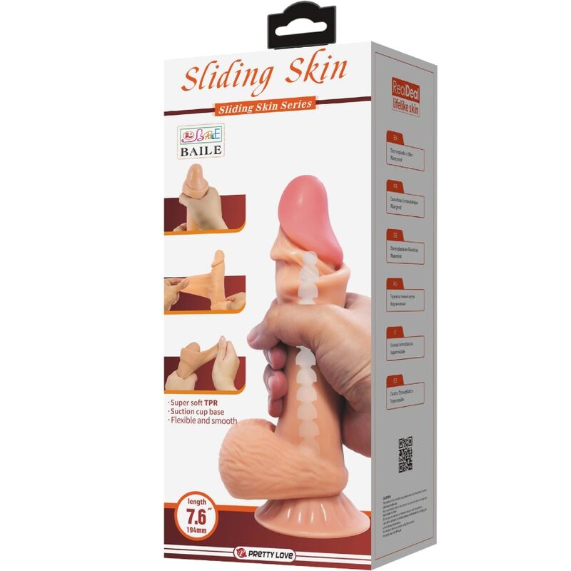 Dildos-Sliding Skin Series Dildo Realist cu Ventuză 19.4 cm-TPR 7 img 173575 73eae990f20773befe9b931fc1685123 1