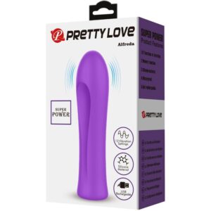 Fun Toys-Alfreda Super Power Vibrator Aqua Purple-Silicon, 12 - imagine 8