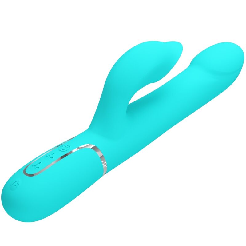 High Tech-Rabbit Vibrator Pearls Aqua Green-Silicon, 7 Trepte, USB 3 img 173754 d8953702924925d314de7797e4337cfa 1