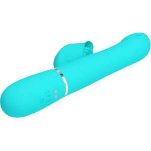 High Tech-Rabbit Vibrator Pearls Aqua Green-Silicon, 7 Trepte, USB 15 High Tech-Rabbit Vibrator Pearls Aqua Green-Silicon, 7 Trepte, USB - imagine 5