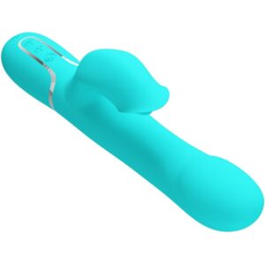 High Tech-Rabbit Vibrator Pearls Aqua Green-Silicon, 7 Trepte, USB 14 High Tech-Rabbit Vibrator Pearls Aqua Green-Silicon, 7 Trepte, USB - imagine 4