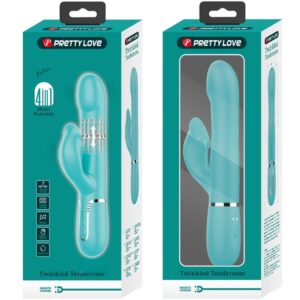 High Tech-Rabbit Vibrator Pearls Aqua Green-Silicon, 7 Trepte, USB 20 High Tech-Rabbit Vibrator Pearls Aqua Green-Silicon, 7 Trepte, USB - imagine 10