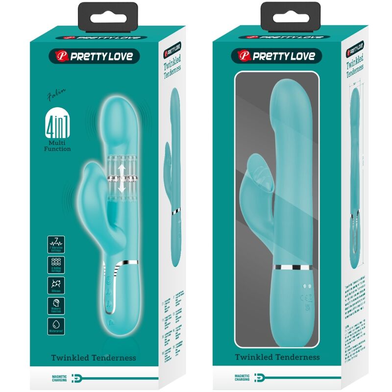 High Tech-Rabbit Vibrator Pearls Aqua Green-Silicon, 7 Trepte, USB 10 img 173760 f2f5421825d719874c057aadf333cc24 1