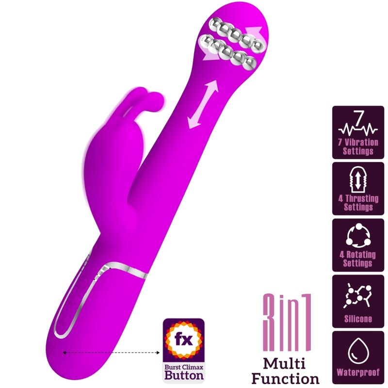 High Tech-Dejon Rabbit Vibrator 3 în 1 Multifuncțional 3 img 173779 126c27649d8e29e2dd73fadb55d5161c 1
