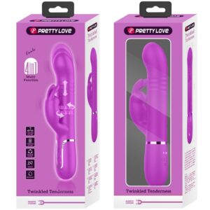 High Tech-Coale Rabbit Vibrator Pearls Violet-Silicon, 7 Trepte - imagine 10