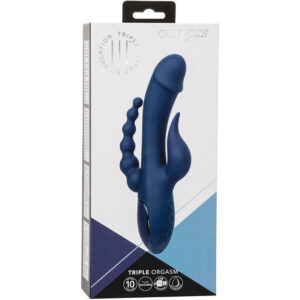 Calexotics-Vibrator Triplu Orgasm Albastru-Silicon, 10 Trepte - imagine 9