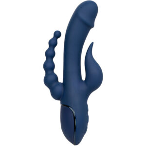 Calexotics-Vibrator Triplu Orgasm Albastru-Silicon, 10 Trepte - imagine 7