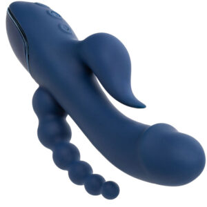 Calexotics-Vibrator Triplu Orgasm Albastru-Silicon, 10 Trepte - imagine 6