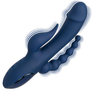 Calexotics-Vibrator Triplu Orgasm Albastru-Silicon, 10 Trepte - imagine 4