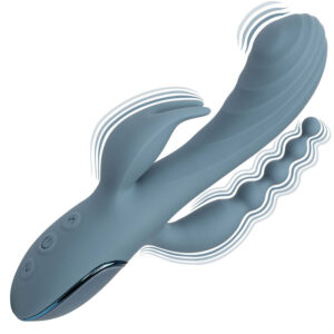 Calexotics-Vibrator Triple Ecstasy Gri-Silicon, 3 Trepte 18 Calexotics-Vibrator Triple Ecstasy Gri-Silicon, 3 Trepte - imagine 8