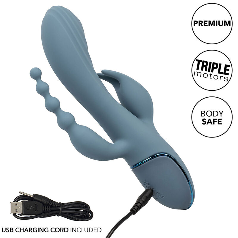 Calexotics-Vibrator Triple Ecstasy Gri-Silicon, 3 Trepte 4 img 174246 5e75e807c00e936d1f22daa963e12a33 1