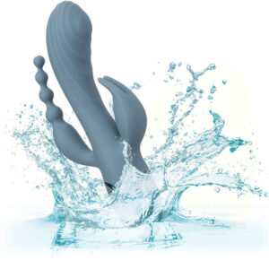 Calexotics-Vibrator Triple Ecstasy Gri-Silicon, 3 Trepte 13 Calexotics-Vibrator Triple Ecstasy Gri-Silicon, 3 Trepte - imagine 3