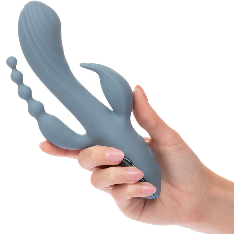 Calexotics-Vibrator Triple Ecstasy Gri-Silicon, 3 Trepte 1 img 174249 0896c1fd221cdbb9114dc2454a5b6ba0 1