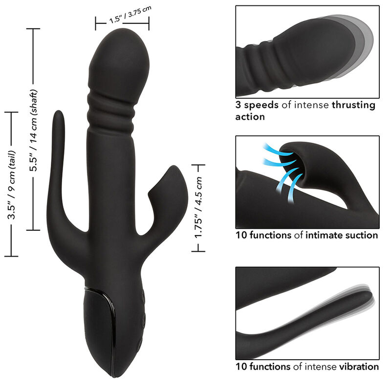 Calexotics-Vibrator Triple Euphoria Negru-3 Trepte, Reincarcabil 8 img 174252 574d00d363c3c1fe38bcf45b57e1e558 1