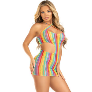 Leg Avenue Dresses-Rochie Mini Wrap Halter Multicolor 7 Leg Avenue Dresses-Rochie Mini Wrap Halter Multicolor - imagine 3