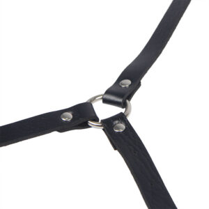 Subblime Fetish-Harnasament Corporal din Piele Negru One Size - imagine 9