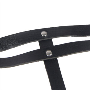 Subblime - Curea Lanț cu Inele cu Piele, Negru, One Size 20 Subblime - Curea Lanț cu Inele cu Piele, Negru, One Size - imagine 9