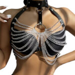 Subblime Fetish-Ham pentru Piept cu Inel Mare si Lanțuri - One · Accesorii Lenjerie