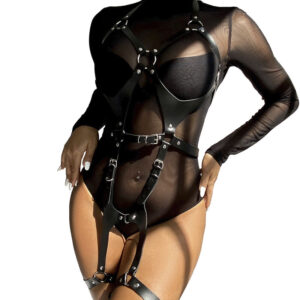 Subblime - Ham Full Body cu Catarame din Piele Negru One Size 18 Subblime - Ham Full Body cu Catarame din Piele Negru One Size - imagine 8