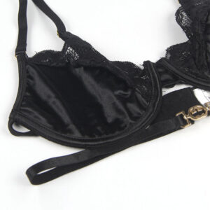 Subblime - Set de 3 Piese Sutien + Tanga + Jartieră Dantelă Negru /, S/M/L/XL 21 Subblime - Set de 3 Piese Sutien + Tanga + Jartieră Dantelă Negru /, S/M/L/XL - imagine 10