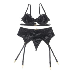 Subblime - Set de 3 Piese Sutien + Tanga + Jartieră Dantelă Negru /, S/M/L/XL 15 Subblime - Set de 3 Piese Sutien + Tanga + Jartieră Dantelă Negru /, S/M/L/XL - imagine 4