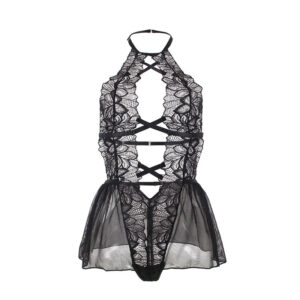 Subblime-Teddy Halter Neck Spate Gol din Dantelă Negru/, S/M/L/XL · Lenjerie Sexy Femei (imaginea 10)